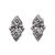 Sterling silver button earrings, 'Diamond Ribbon' - Sterling Silver Button Earrings with Geometric Ribbons thumbail