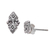 Sterling silver button earrings, 'Diamond Ribbon' - Sterling Silver Button Earrings with Geometric Ribbons (image 2b) thumbail