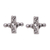 Sterling silver stud earrings, 'Blessing Cross' - Sterling Silver Cross Stud Earrings from Bali
