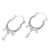 Sterling silver hoop earrings, 'Arch of Tears' - Sterling Silver Hoop Earrings with Shining Drops (image 2b) thumbail