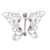 Filigrane Citrin-Brosche - Filigrane Schmetterlingsbrosche aus Sterlingsilber mit Citrinstein