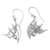Sterling silver dangle earrings, 'Shiny Bats' - Sterling Silver Dangle Earrings with Bats thumbail