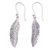 Sterling silver dangle earrings, 'Virtuous Feather' - Sterling Silver Feather Dangle Earrings from Bali thumbail