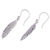 Sterling silver dangle earrings, 'Virtuous Feather' - Sterling Silver Feather Dangle Earrings from Bali (image 2c) thumbail