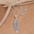 Sterling silver pendant necklace, 'Virtuous Feather' - Sterling Silver Feather Pendant Necklace from Bali (image 2) thumbail