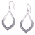 Sterling silver dangle earrings, 'Bali's Leaf' - Sterling Silver Leaf Dangle Earrings with Traditional Motifs thumbail