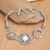 Cultured pearl pendant bracelet, 'Luminous Eyes' - Sterling Silver and Cultured Pearl Pendant Bracelet