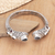 Multi-gemstone cuff bracelet, 'Glowing Woman' - Multi-Gemstone Sterling Silver Cuff Bracelet from Bali (image 2b) thumbail