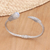 Rainbow moonstone cuff bracelet, 'Feathers to the Moon' - Rainbow Moonstone Sterling Silver Cuff Bracelet from Bali (image 2) thumbail
