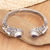 Multi-gemstone cuff bracelet, 'Shining Woman' - Balinese Multi-Gemstone Sterling Silver Cuff Bracelet (image 2) thumbail