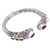 Multi-gemstone cuff bracelet, 'Shining Woman' - Balinese Multi-Gemstone Sterling Silver Cuff Bracelet (image 2e) thumbail