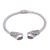 Citrine cuff bracelet, 'Stylish Citrine Feathers' - Sterling Silver Cuff Bracelet with Citrine Stones thumbail