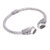 Citrine cuff bracelet, 'Stylish Citrine Feathers' - Sterling Silver Cuff Bracelet with Citrine Stones (image 2c) thumbail