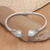 Larimar cuff bracelet, 'Sky Blue Bali' - Sterling Silver and Larimar Cuff Bracelet from Bali (image 2) thumbail