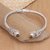 Citrine cuff bracelet, 'Citrine Dragonflies' - Sterling Silver Cuff Bracelet with Faceted Citrine Stones (image 2) thumbail