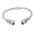 Citrine cuff bracelet, 'Citrine Dragonflies' - Sterling Silver Cuff Bracelet with Faceted Citrine Stones thumbail