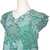 Embroidered lace top, 'Viridian Fall' - Embroidered Viridian Rayon Top with Leafy Motifs (image 2g) thumbail
