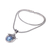 Cultured pearl pendant necklace, 'Pearly Grace in Blue' - Blue Cultured Pearl Pendant Necklace with 18k Gold Accent