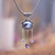 Cultured pearl and amethyst pendant necklace, 'Fairy Wands' - Cultured Pearl and Amethyst Pendant Necklace from Bali