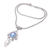 Cultured pearl pendant necklace, 'Batur Garden' - Sterling Silver Pendant Necklace with Cultured Pearls