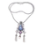 Multi-gemstone pendant necklace, 'Garden of Luxury' - Balinese Sterling Silver Multi-Gemstone Pendant Necklace