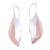 Rose gold accented sterling silver drop earrings, 'Rose Autumn Leaves' - Leaf-Shaped Drop Earrings with Rose Gold Accents