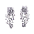 Sterling silver ear climber earrings, 'Climbing Blooms' - Floral Ear Climber Earrings Made from Sterling Silver thumbail