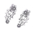 Sterling silver ear climber earrings, 'Climbing Blooms' - Floral Ear Climber Earrings Made from Sterling Silver