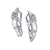 Sterling silver ear climber earrings, 'Bali Feathers' - Feather Ear Climber Earrings Made from Sterling Silver thumbail