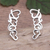 Sterling silver ear climber earrings, 'Climbing Hearts' - Heart Ear Climber Earrings Made from Sterling Silver (image 2) thumbail
