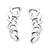 Sterling silver ear climber earrings, 'Climbing Hearts' - Heart Ear Climber Earrings Made from Sterling Silver