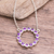 Amethyst pendant necklace, 'Amethyst Flourish' - Sterling Silver and Amethyst Pendant Necklace from Bali