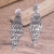 Sterling silver waterfall earrings, 'Cascade of Modernity' - Handcrafted Textured Sterling Silver Waterfall Earrings