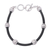 Sterling silver beaded bracelet, 'Charming Glamour' - Cord Bracelet with Sterling Silver Beads Crafted in Bali