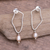 Aretes colgantes de perlas cultivadas - Pendientes colgantes de plata de ley y perlas cultivadas de Bali