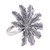 Sterling silver cocktail ring, 'Sugar Palm' - Balinese Sterling Silver Cocktail Ring with Palm Leaves