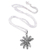 Collar colgante de plata esterlina - Collar Colgante Balines de Plata Esterlina con Hojas de Palmera