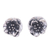 Sterling silver button earrings, 'Floral Lineage' - Handmade Floral Sterling Silver Button Earrings from Bali