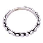 Sterling silver band ring, 'Sugar Orbs' - Sterling Silver Band Ring Crafted in Bali