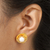 Gold-plated cultured pearl button earrings, 'Pearly Lotus' - 22k Gold-Plated Button Earrings with Cultured Pearls