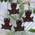 Adornos de madera, (Juego de 4) - Juego de 4 adornos de rana de madera de caoba hechos a mano de Bali