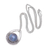 Cultured pearl pendant necklace, 'Pearly Drop' - Sterling Silver Pendant Necklace with Blue Cultured Pearl