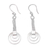 Sterling silver dangle earrings, 'Luminous Modernity' - Modern Sterling Silver Dangle Earrings from Java