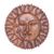 Wood relief panel, 'Divine Universe' - Hand-Carved Suar Wood Relief Panel with Sun and Moon Design