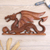 Wood relief panel, 'Ancestral Dragon' - Hand-Carved Suar Wood Relief Panel with Dragon
