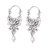 Cultured pearl hoop earrings, 'White Soul' - Sterling Silver and Cultured Pearl Hoop Earrings with Swirls thumbail