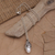 Cultured pearl pendant necklace, 'Leafy Hug' - Sterling Silver Cultured Pearl Pendant Necklace from Bali