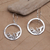 Sterling silver dangle earrings, 'Enchanted Circle' - Round Sterling Silver Dangle Earrings with Leaf Motifs (image 2) thumbail