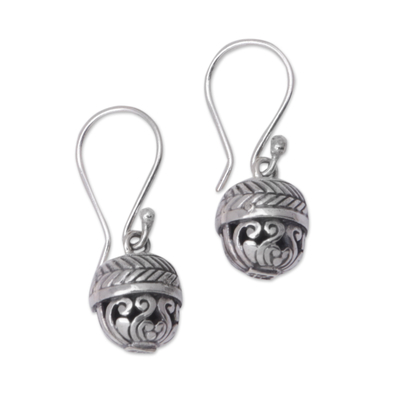 Sterling silver dangle earrings, 'Bali Orbs' - Sterling Silver Dangle Earrings Crafted in Bali