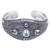 Blue topaz cuff bracelet, 'Bali's Nature' - Blue Topaz and Sterling Silver Cuff Bracelet from Bali